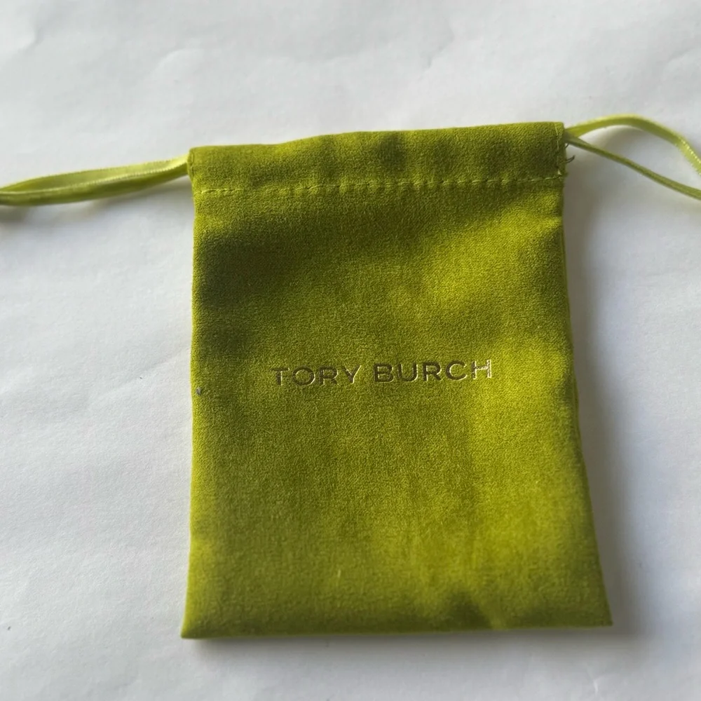 1 Tory Burch Lime Green Velvet Pouch